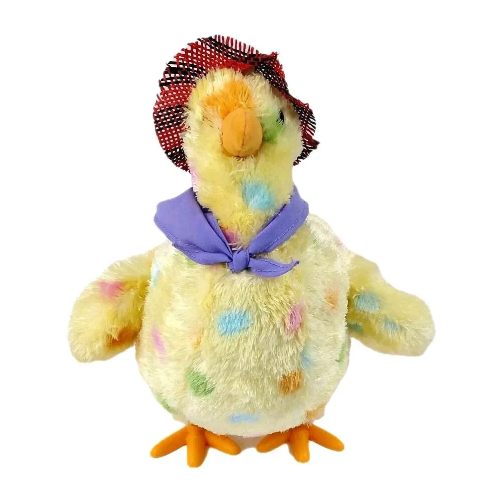 Hallmark Singing Chicken Egg Laying Hen Singing Dancing Plush Easter 2 Eggs